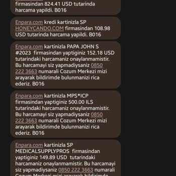 Enpara Şüpheli İşlem / Harcama İtirazı