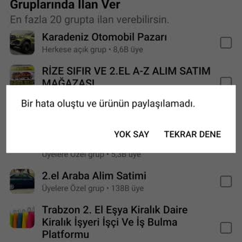Facebook Marketplace Ürün Paylaşmıyor Hata Veriyor