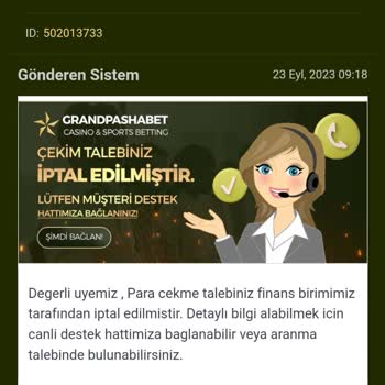 GrandPashaBet Çekim Talebi Sorunu