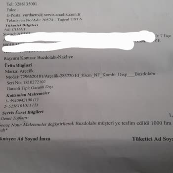 Arçelik 283720 Eı Buzdolabı Kompresör Arızası