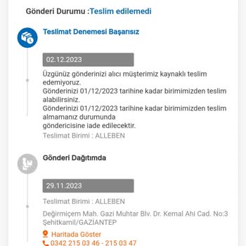 MNG Kargo Kargo Teslim Edilmedi