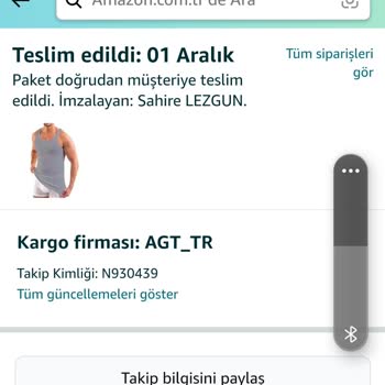 Amazon Ve AGT Kurye Ürün Teslimatı