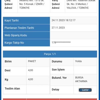 Sürat Kargo Teslim Edilmeyen Gönderi