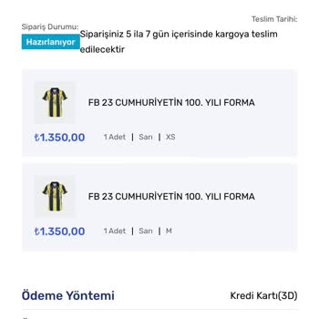 Fenerium Sipariş Gecikmesi Var