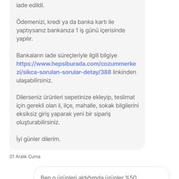Hepsiburada Siparişimi Nedensiz İptal Etti Ve Mağduriyetimi Gidermedi.