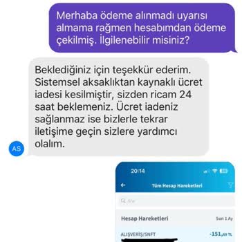 Getir Israrla İade Yapmıyor