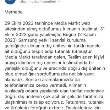 Media Markt Yanlış Ürün Teslim Etti Ve Hala Doğrusunu Getirmedi