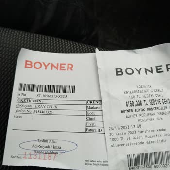 Boyner Aldığım Boyun Bir Numara Büyüğü İle Değişimi Ürün Değişimi