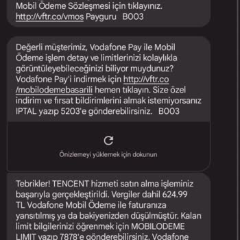Tencent Games Türkiye Benden İzinsiz Bilgim Dışında Muadil Ödeme Alindi
