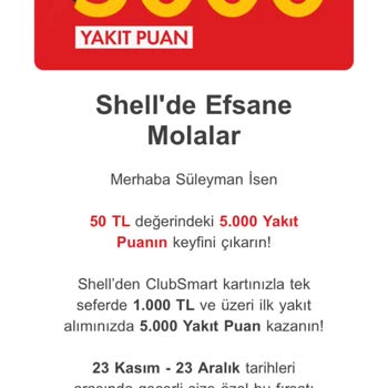 Shell 1000 TL Üzeri 50 TL Puan Kampanyasındaki Puanları Yüklemedi