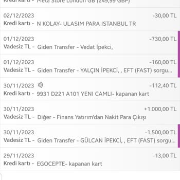 Enpara.com Kredi Kartımdan Onayım Olmadan Harcama Yapılması