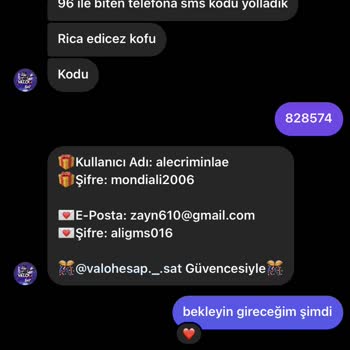 Valohesap._.sat (Instagram) Oyun Hesabı Mağduriyeti