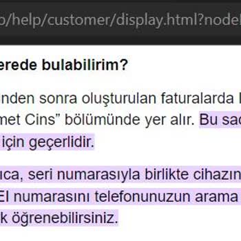 Amazon'un Faturaya IMEI Yazmaması