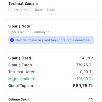 Migros Sanal Market Fazla Ücret Çekimi!