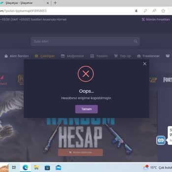 İtemsatış Sebepsiz Yere Kapatılan Hesap