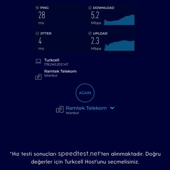 Turkcell 4.5G Bağlantı Hızının Yavaş Olması