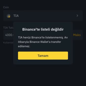 Binance Web3 Cüzdanından Spot Cüzdana Aktarım Yapamıyorum