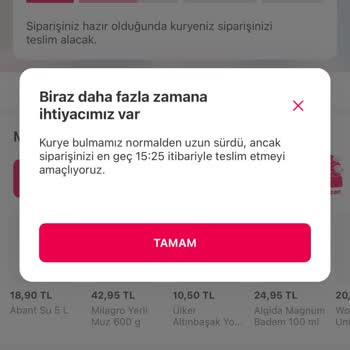 Yemek Sepeti Teslim Süresi Sürekli Uzatılıyor
