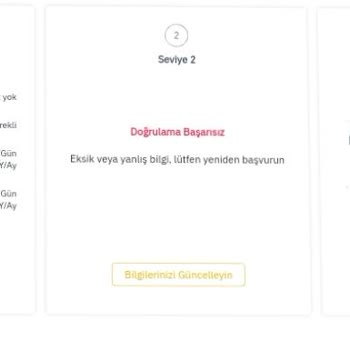 Binance TR Hesap Doğrulama Seviye 2