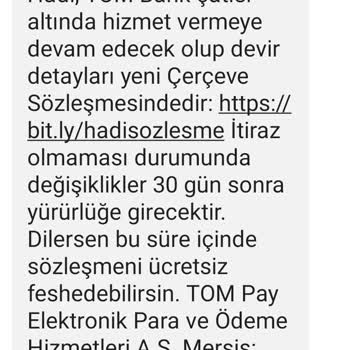 A101 Kartım Yok Tom Pay Dan Mesaj Geldi