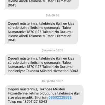 Teknosa'dan Teslim Dahi Alınmayan Ürünün Ücret İadesi Gerçekleşmiştir