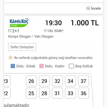 Obilet Yanlış Koltuk Numarası