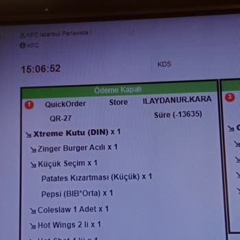KFC Eksik Sipariş Hayal Kırıklığı