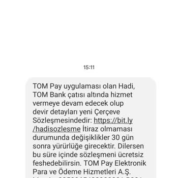 Hadi TOM Pay Bilgim Olmadan Üyelik Yapılmış