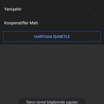 Sahibinden.com İlan Adres Değişikliği