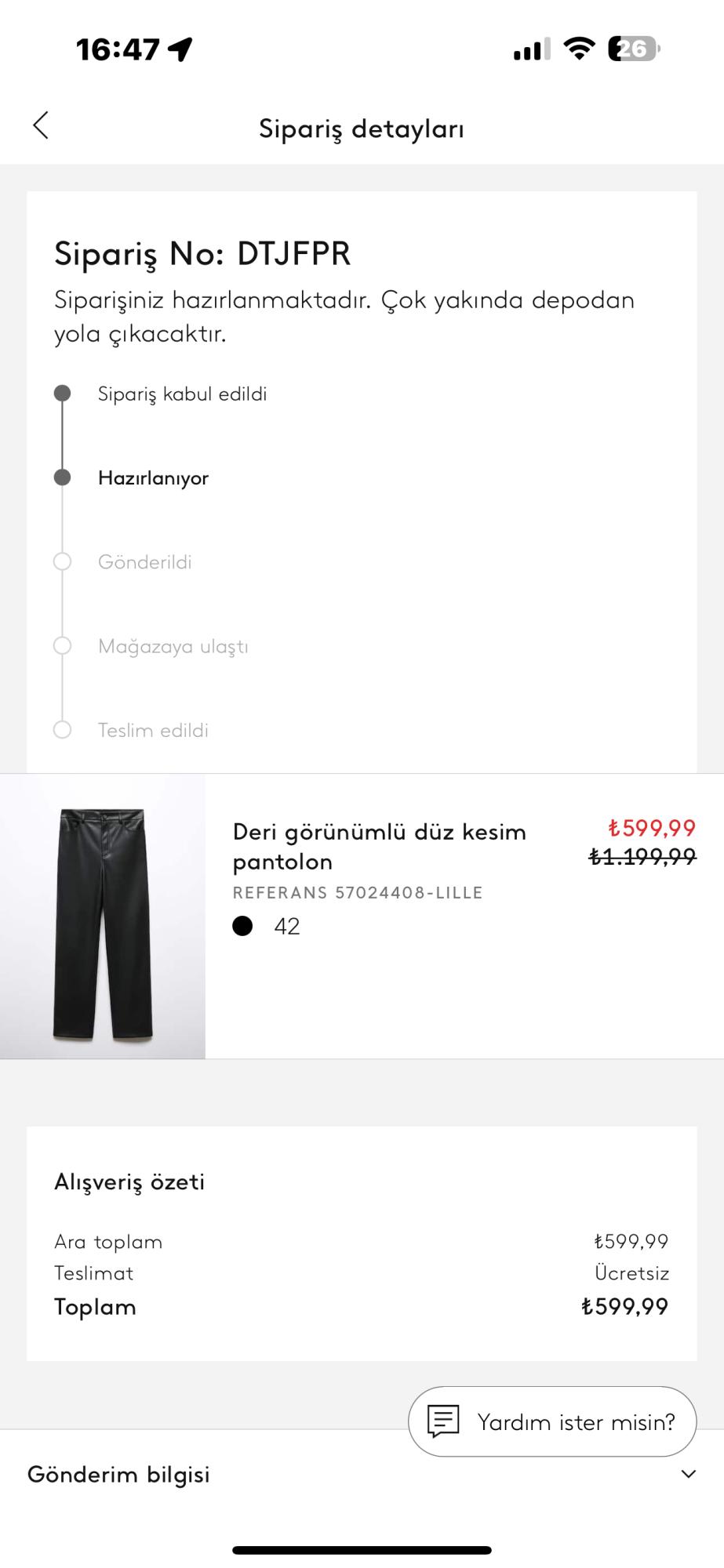 Mango Yaptığım Alışverişim Hala Depoda Şikayetvar