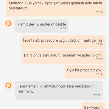 Trendyol Yemek Ücret İadesi Sağlanmadı