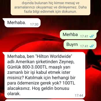 WhatsApp Yabancı Numaradan Rahatsız Edildiğim An