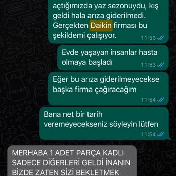 Daikin Klima 3 Aydır Bekleyen Fan Arızası