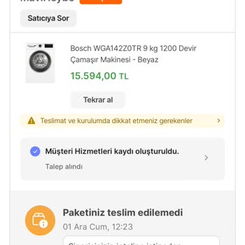 Hepsiburada Alışverişim Satıcının Yalanları İle İptal Edildi
