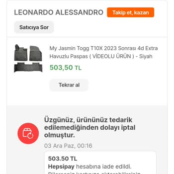 Hepsiburada Fiyat Düşük Alınan Ürünü Stok Yok Diye İptal Etti