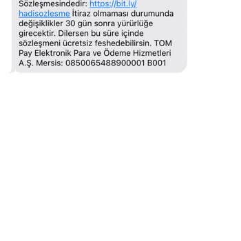 Hadi TOM Pay Bilinmeyen Üyelikten Acil Çıkış Talebi