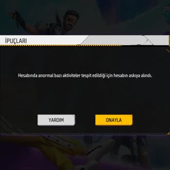 Garena Free Fire Askıya Alınan Free Fire Hesabım