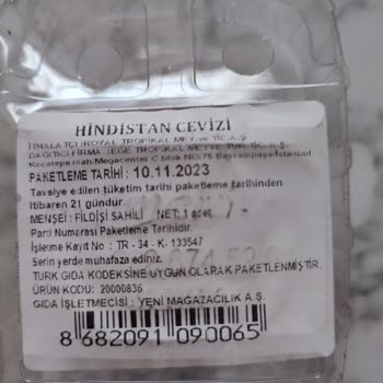 A101 Kapıda Tarihi Geçmiş Ürün