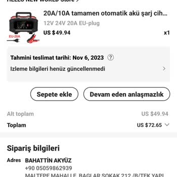 Aliexpress Akü Şarj Cihazı Mağduriyeti