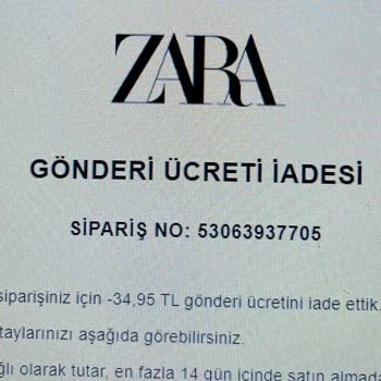 Zara Dağıtımda Olan Ürünüm Durduk Yere İade!!