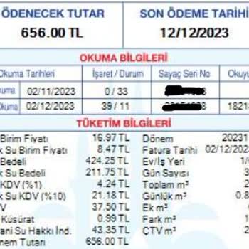 Sultanbeyli Belediyesi İSKİ Şüpheli Fatura