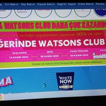 Watsons 300 Liralık Yüklenmeyen Hediye Puan