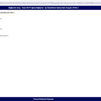 Ford Yazan Özelliğin Olmaması