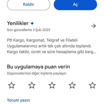 PTT Kargo PTT Mobil Uygulamasına Giriş Hata Veriyor
