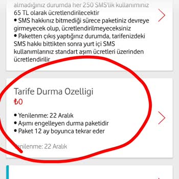 Vodafone Ekstra Paket Ücreti Ekliyor