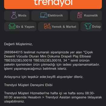 Trendyol İademi Kaybetti, İade Yapmıyor