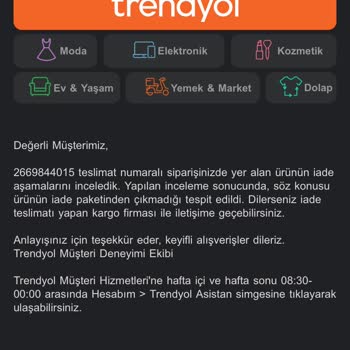 Trendyol İademi Kaybetti, İade Yapmıyor