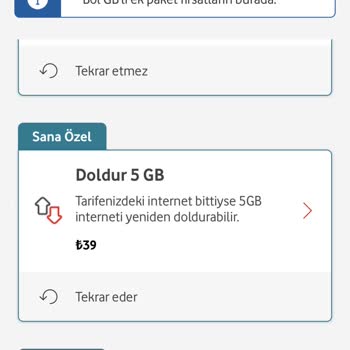 Vodafone Paket Sunup Tl Yüklemesi Yaptırıyor Ama Paketi Vermiyor