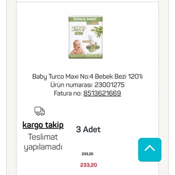A101 Teslim Edilemeyen Ürün!