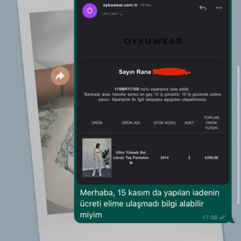 Oyku Wear Ücret İadem Yapılmadı